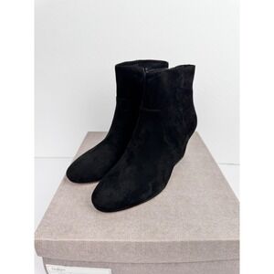 Black Suede Ankle Boots  Side Zipper‎ Block Heels Botkier Allie Boot Size 8 NWB